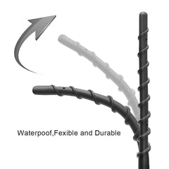 VOFONO antenna next to ruler showing 7-inch scale and compact styling benefit