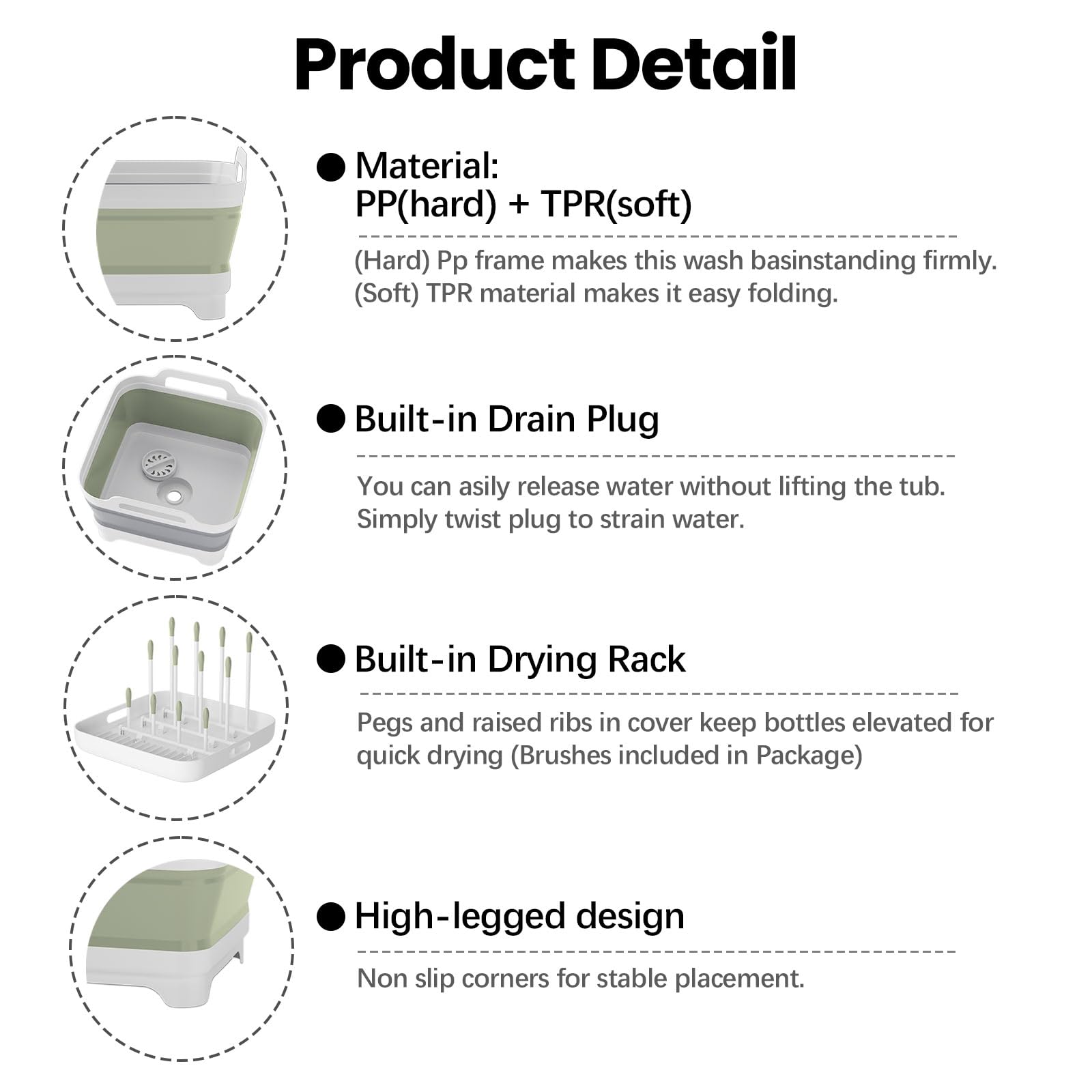 Volnamal drain plug detail for easy water release and mess-free emptying benefit