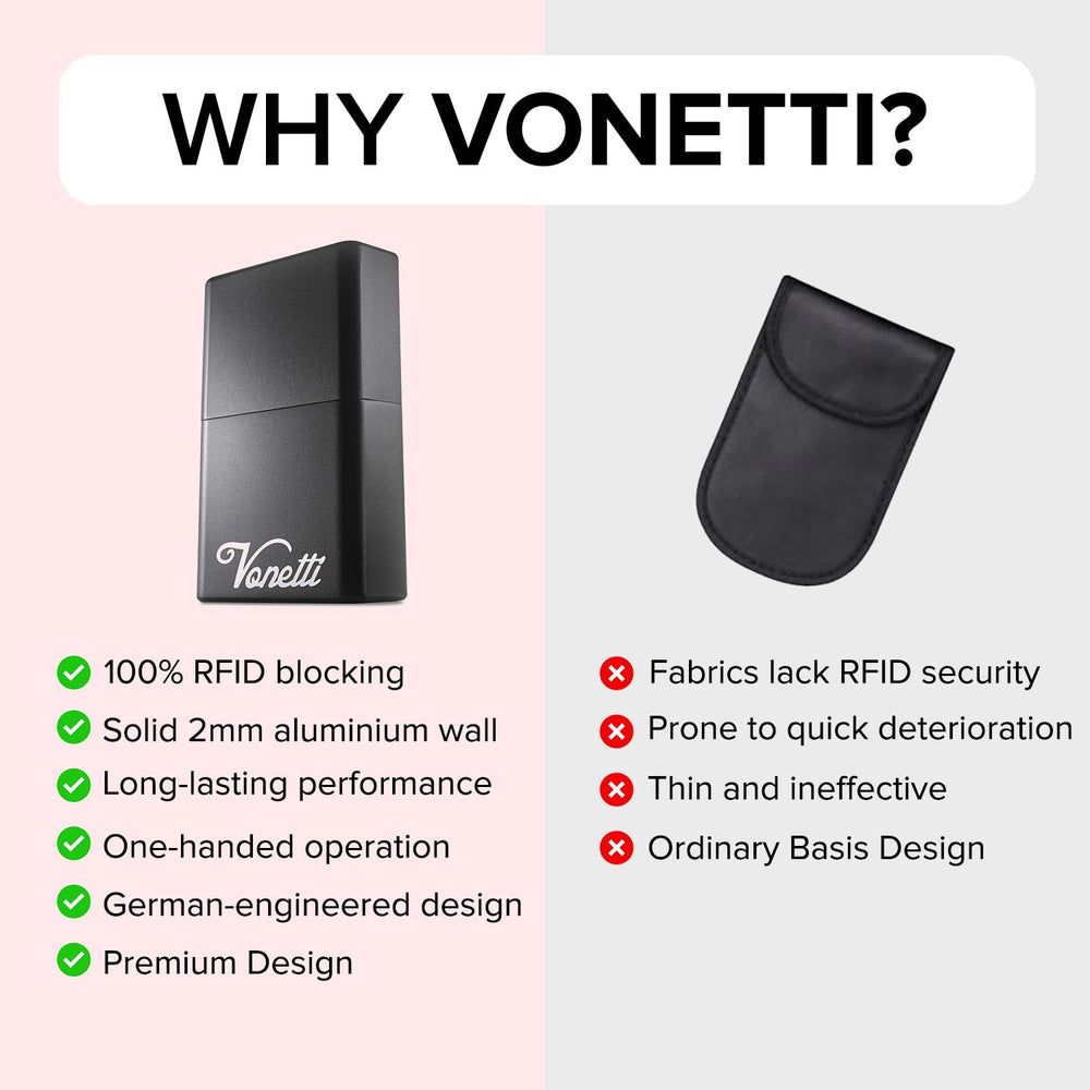VONETTI stored in a drawer illustrating organized home security solution