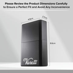 VONETTI open box with key fob demonstrating secure RFID-blocking storage