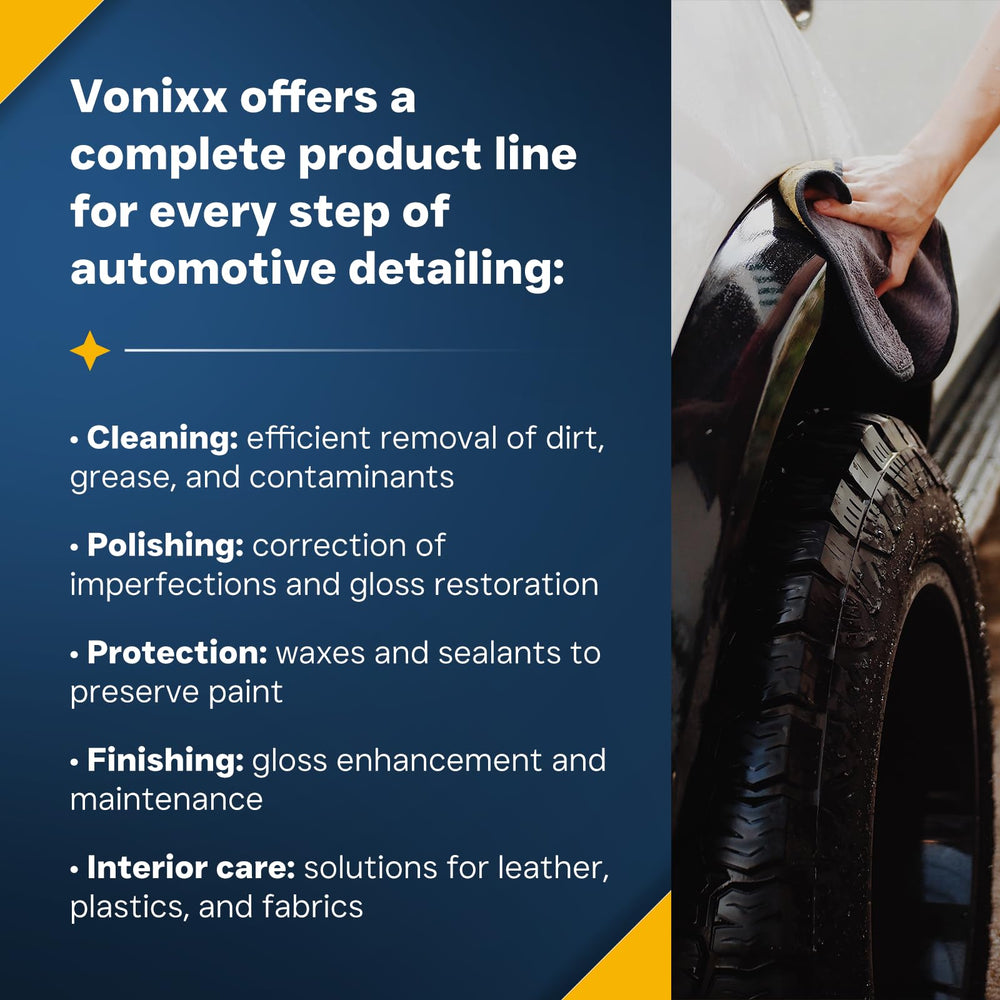 Vonixx Izer removing rust from chrome trim showing improved metal shine and spot restoration
