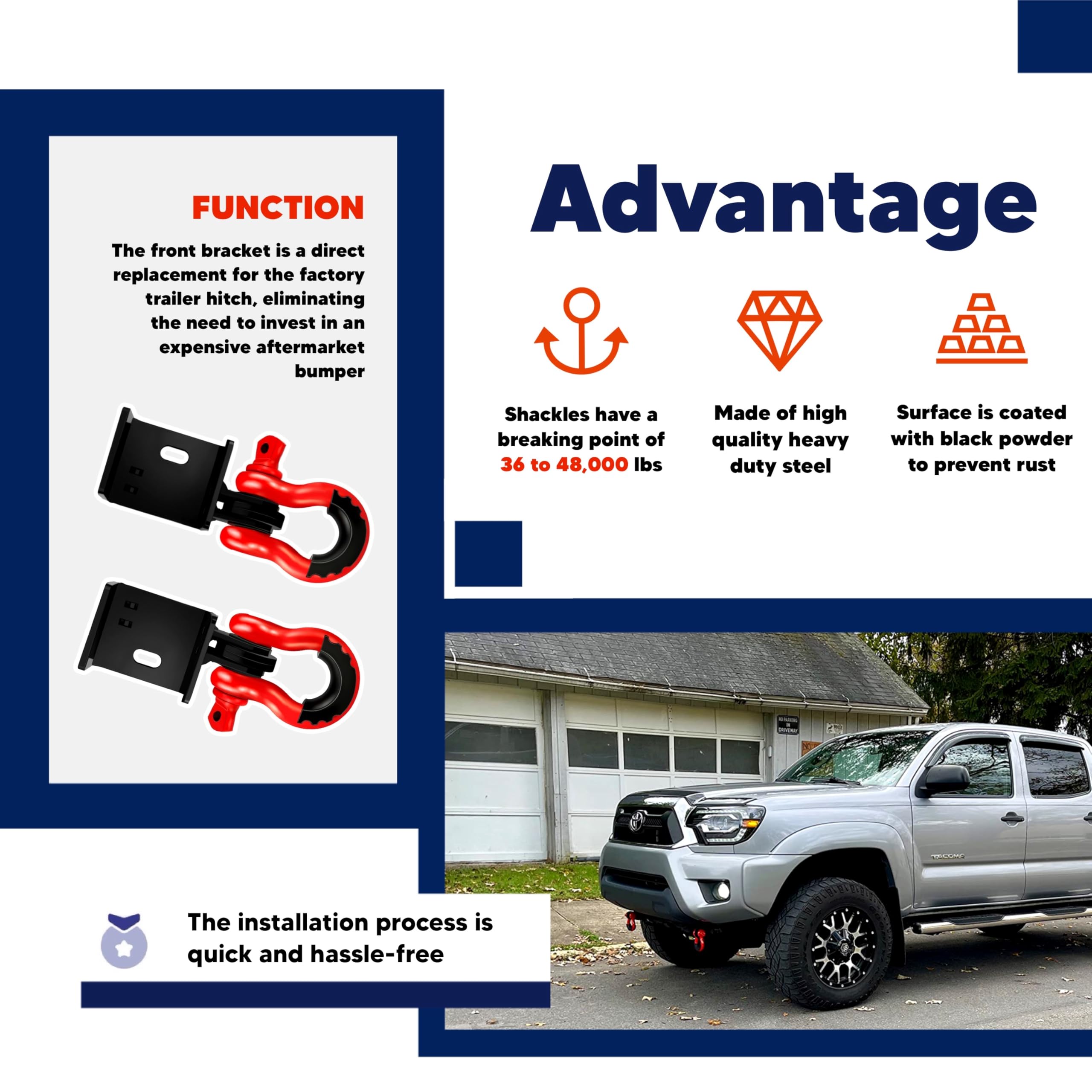 VONLX bracket in off-road recovery scene showing reliable anchor during towing