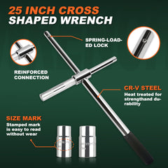 VONLX socket sleeves 17 19 21 23mm displayed for broad vehicle compatibility