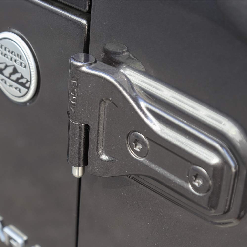 Voodonala shown on Jeep with doors off demonstrating convenience for off-road users benefit