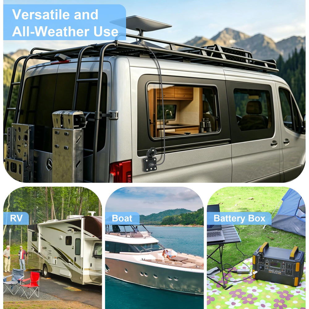VORZOKISPL installed on RV exterior showing discreet, weatherproof cable entry
