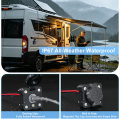 VORZOKISPL magnetic hinged cap close-up keeps port sealed and prevents loss