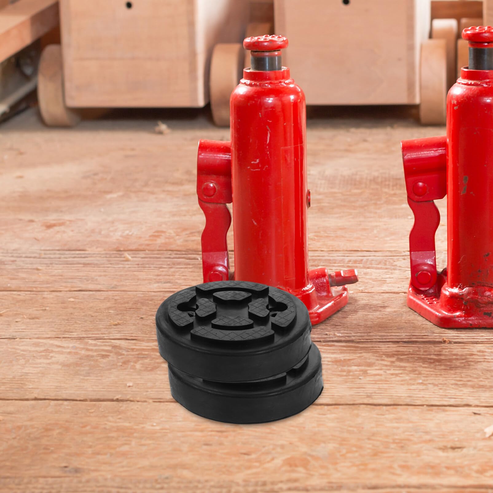 VOSAREA pads placed in a garage near tools showing ready‑to‑use protection for maintenance jobs