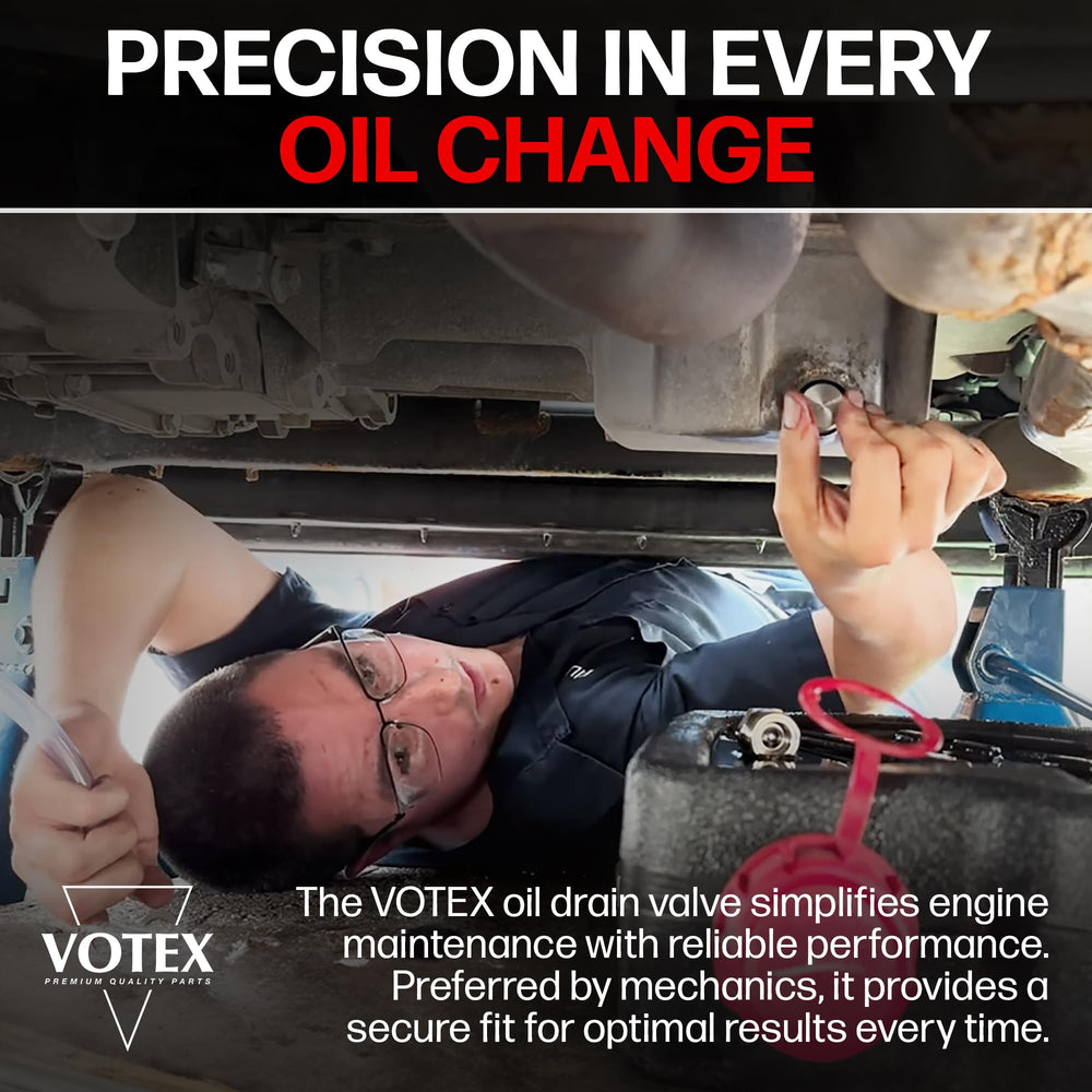 Votex installed under vehicle at oil pan, benefits extra clearance protection