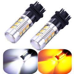 Vouke 3157 front view showing bulb pair and benefits of brighter visibility