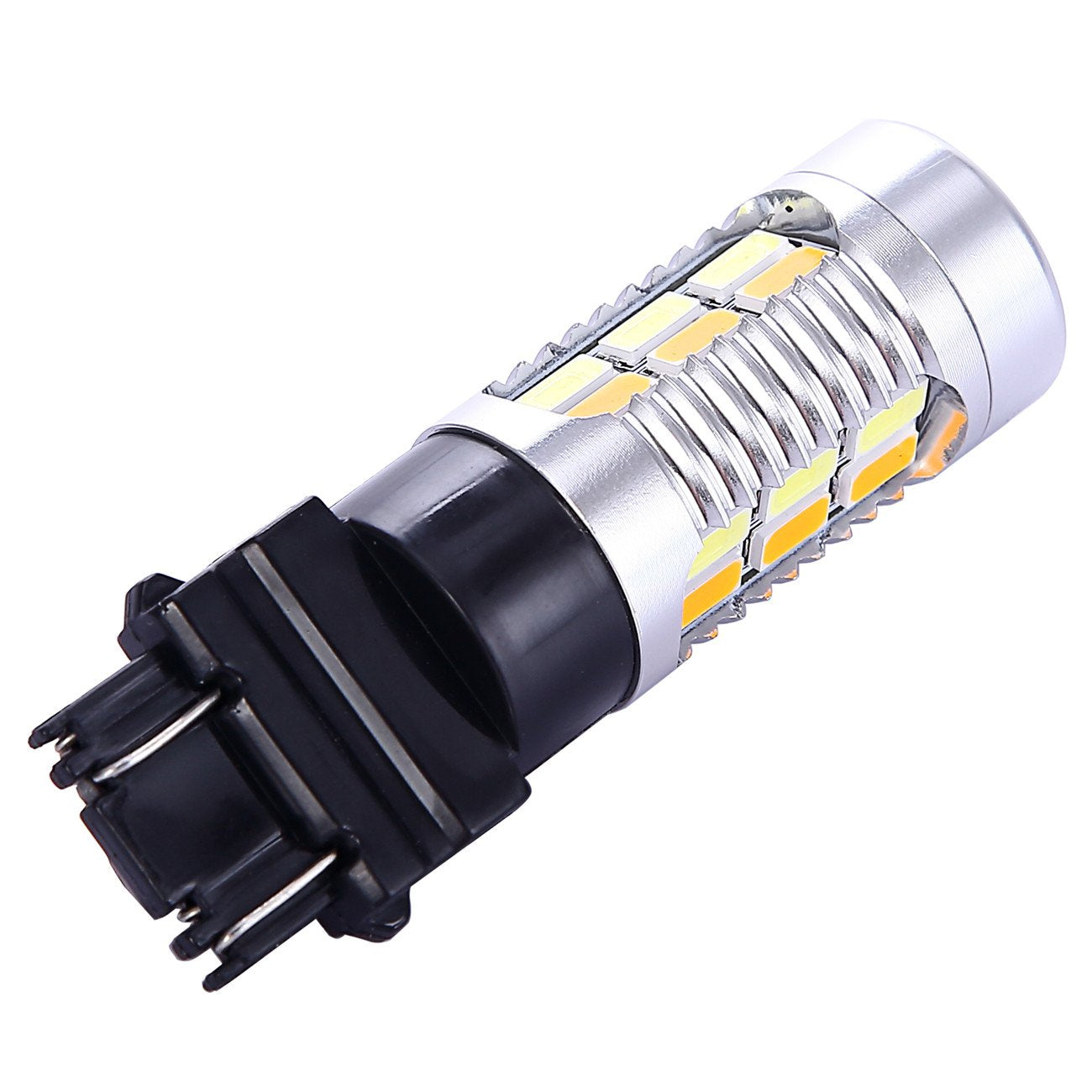 Vouke installed in headlight showing amber turn signal for safer signaling