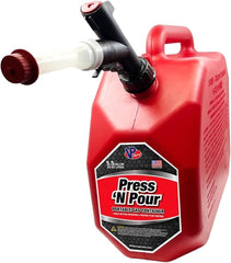 VP Racing red gas can front view showing capacity and durable build