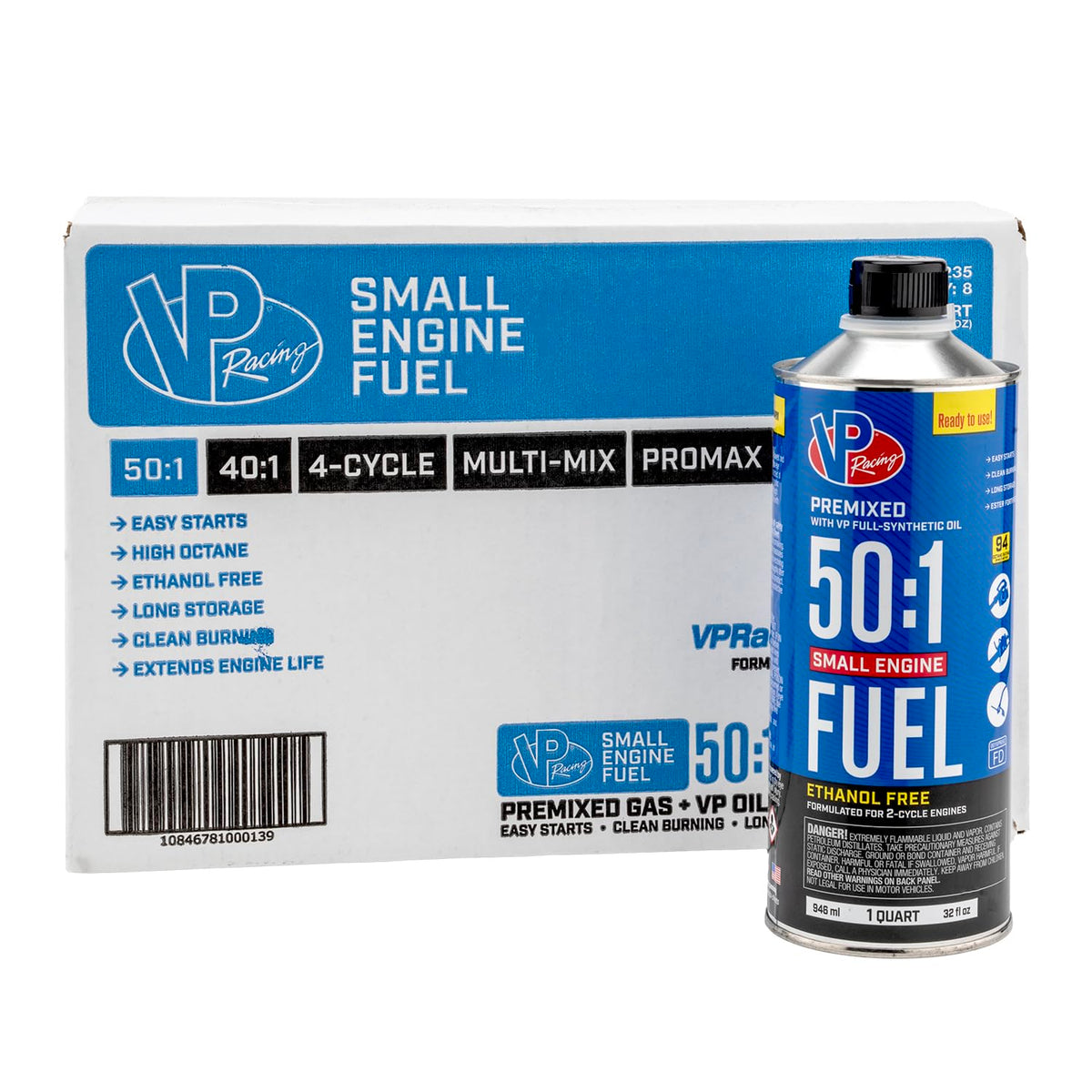 VP Racing Fuels front packaging quart showing pour-ready convenience