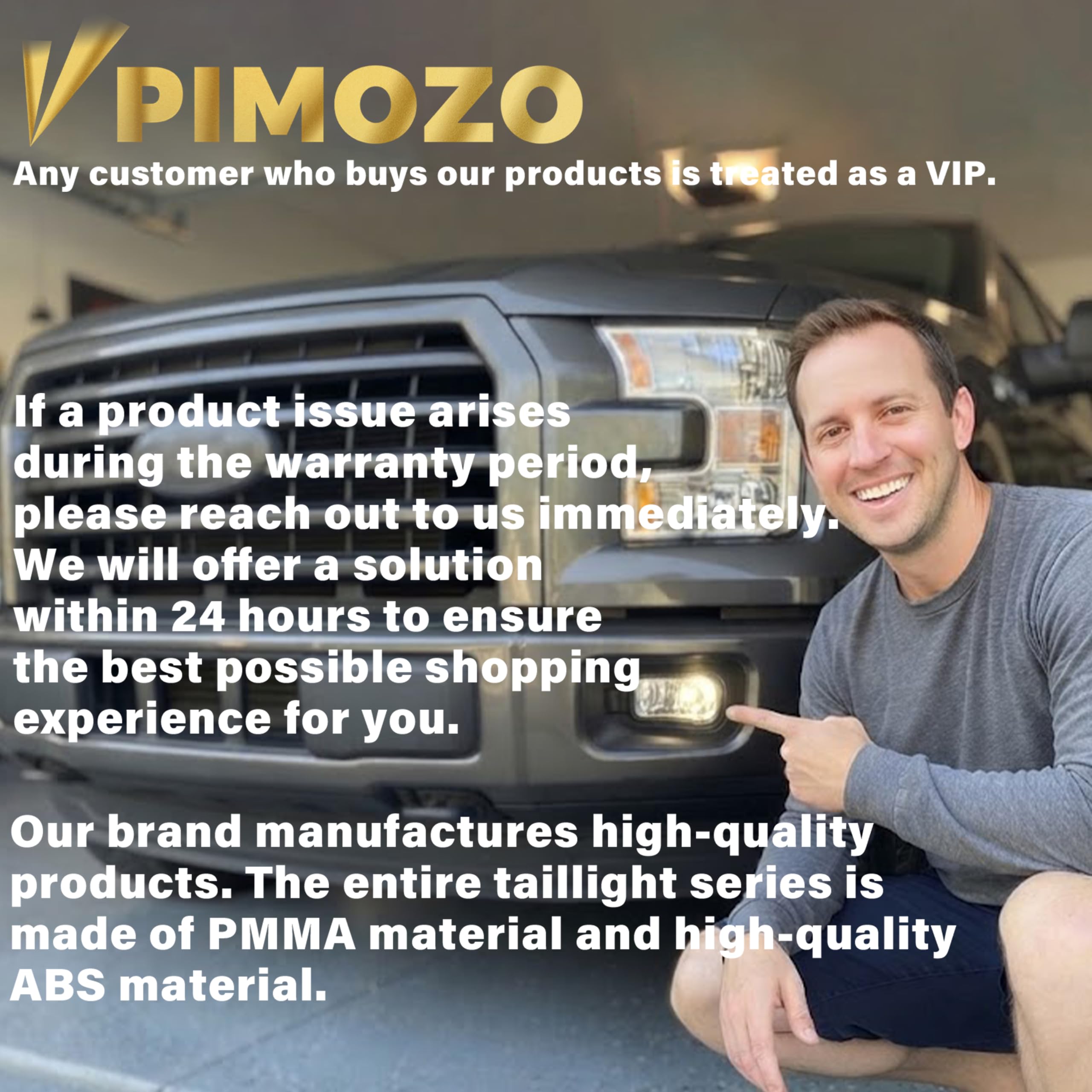 VPIMOZO fog lights illuminating road at night to improve near-ground visibility
