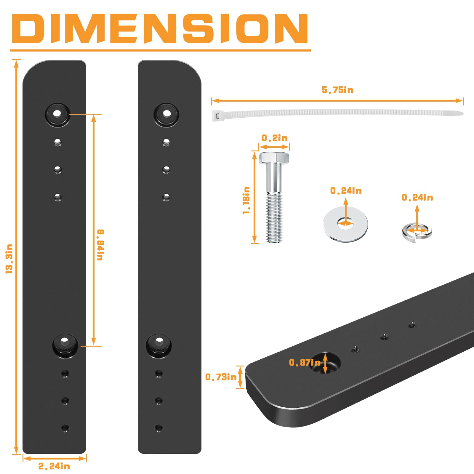 VPZMT hardware kit laid out for quick bolt-on installation benefit