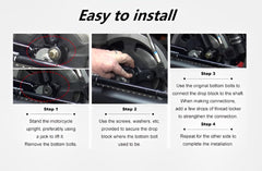 VPZMT install hardware layout showing included bolts and ease benefit