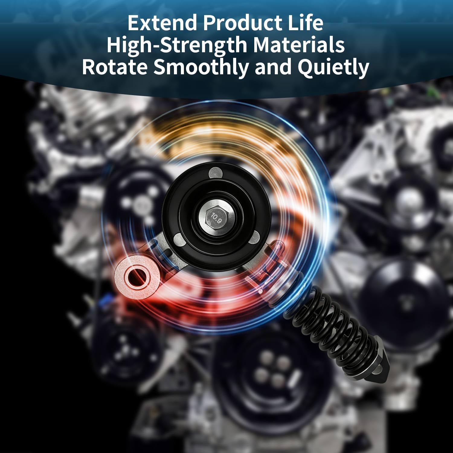 VROVO packaged tensioner with label illustrating genuine replacement assurance