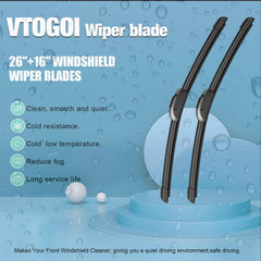 VTOGOI close-up of natural rubber blade for quiet wiping