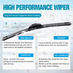 VTOGOI blades installed on windshield clearing rain for improved visibility