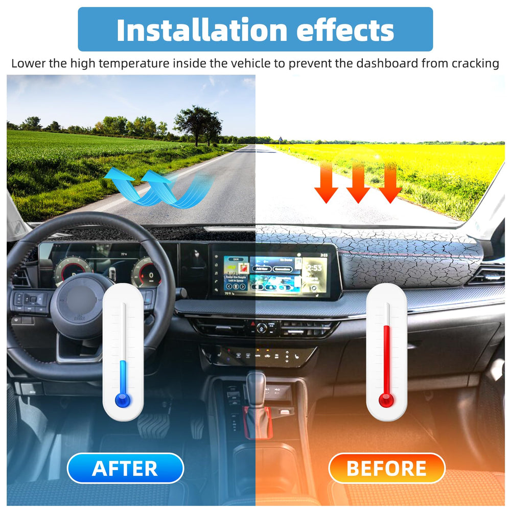 VTVWNM dash cover installed in Nissan Kicks improving driver visibility benefit