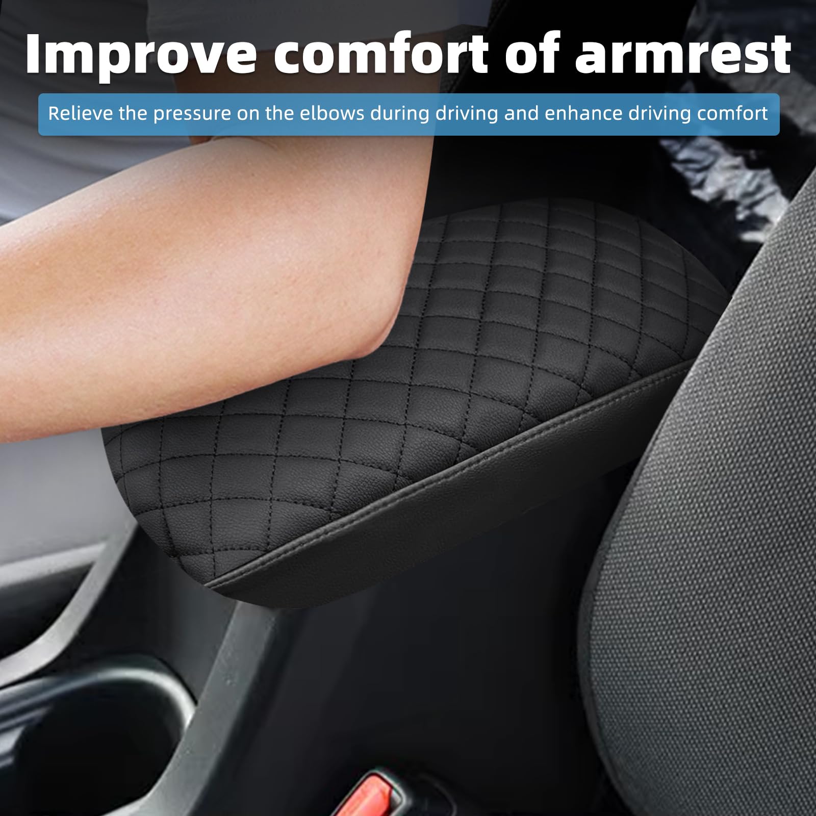 VTVWNM cover installed on Hyundai Sonata armrest demonstrating snug protective fit