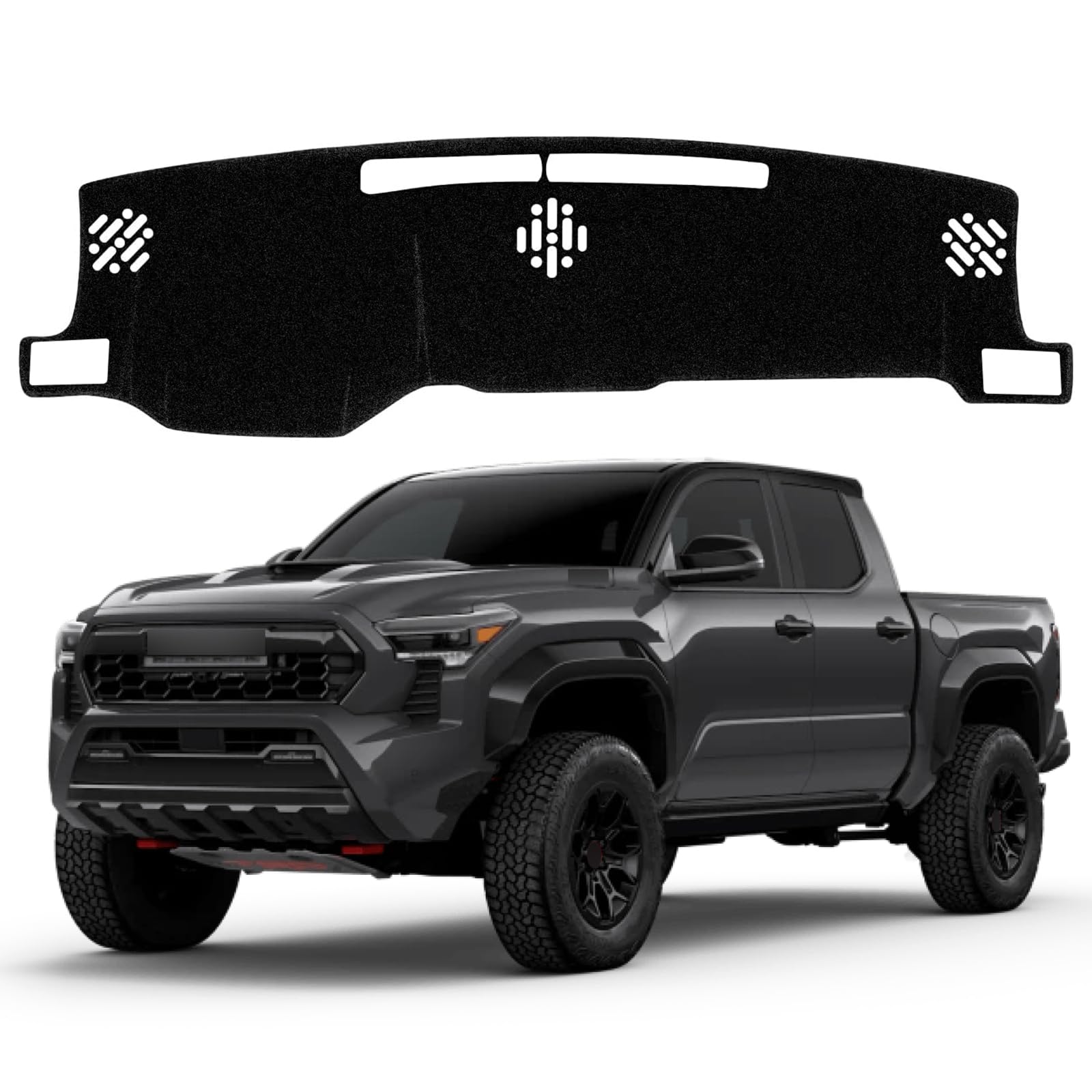 VTVWNM front view of dash cover showing exact Tacoma fit and a clean interior look