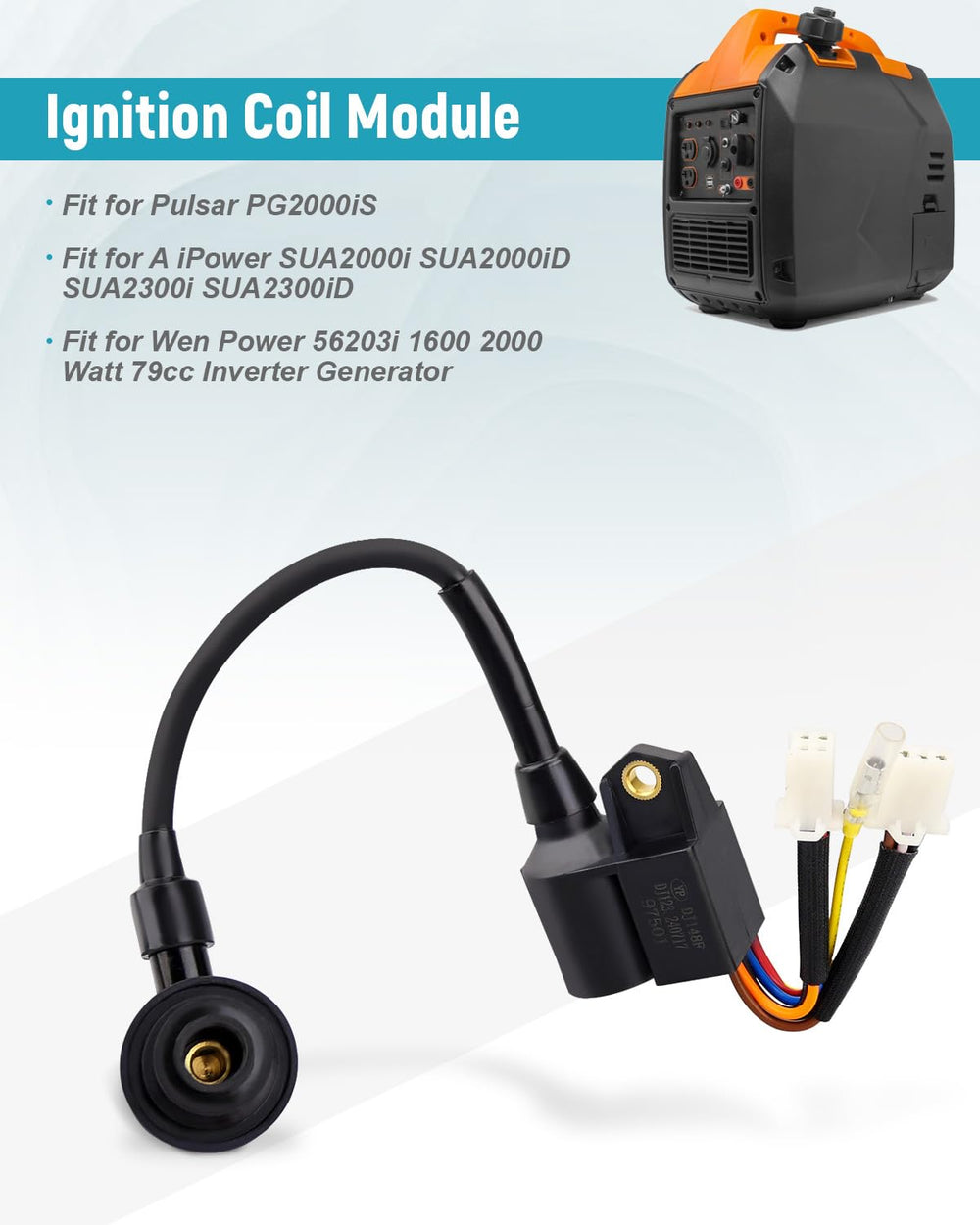 Vudajuley ignition coil connector detail for easy plug-in replacement benefit