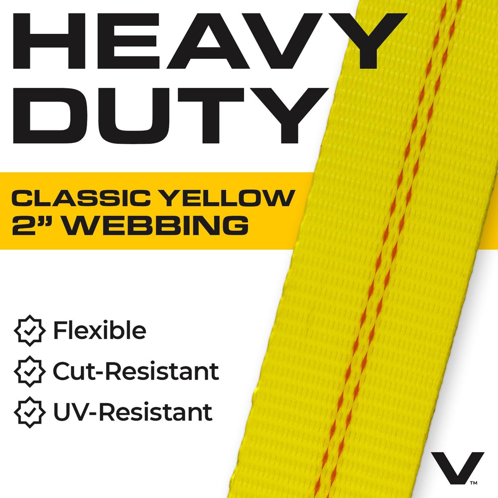 VULCAN folded straps stacked for compact storage and easy transport