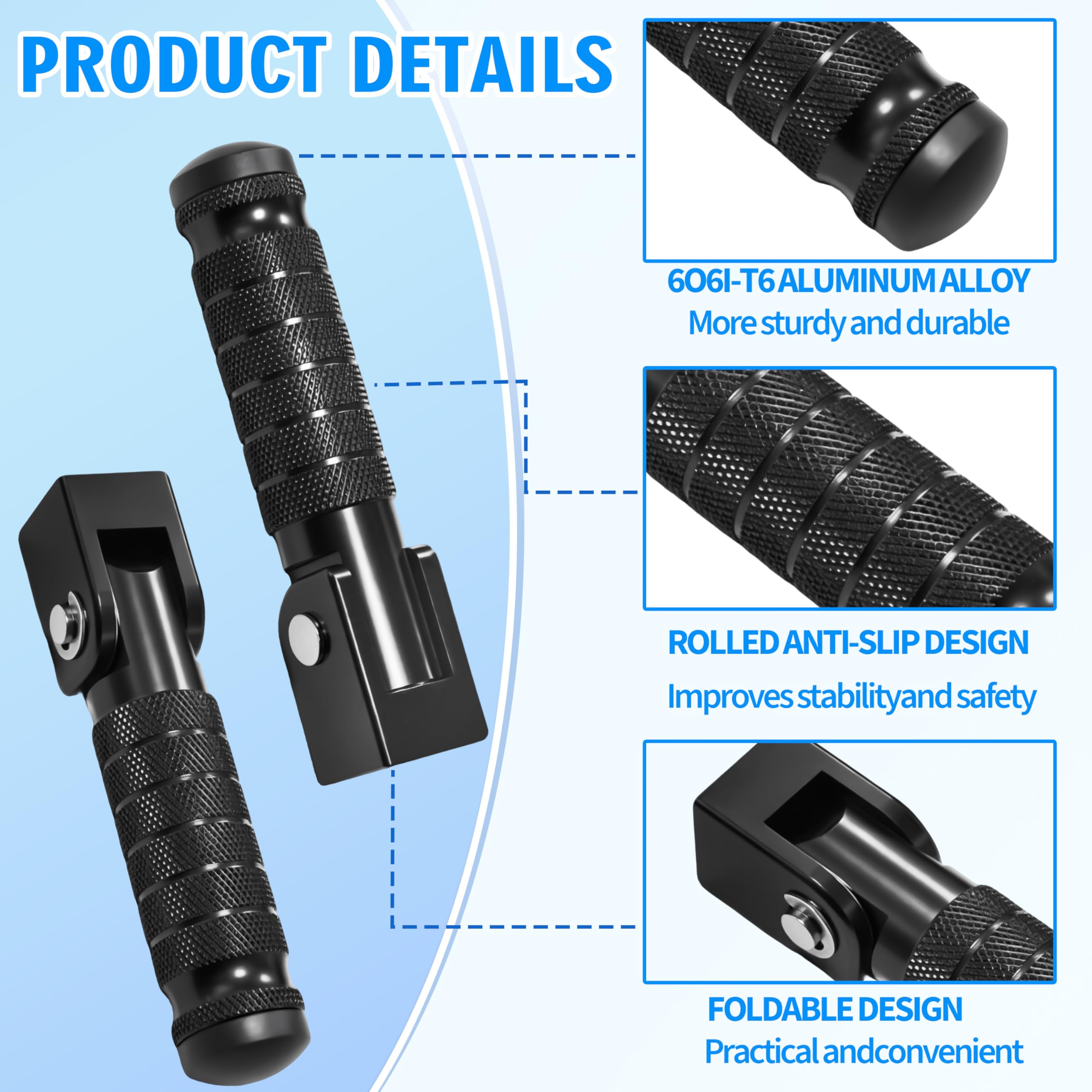 VUOZIP close-up of knurled surface offering superior traction and secure footing