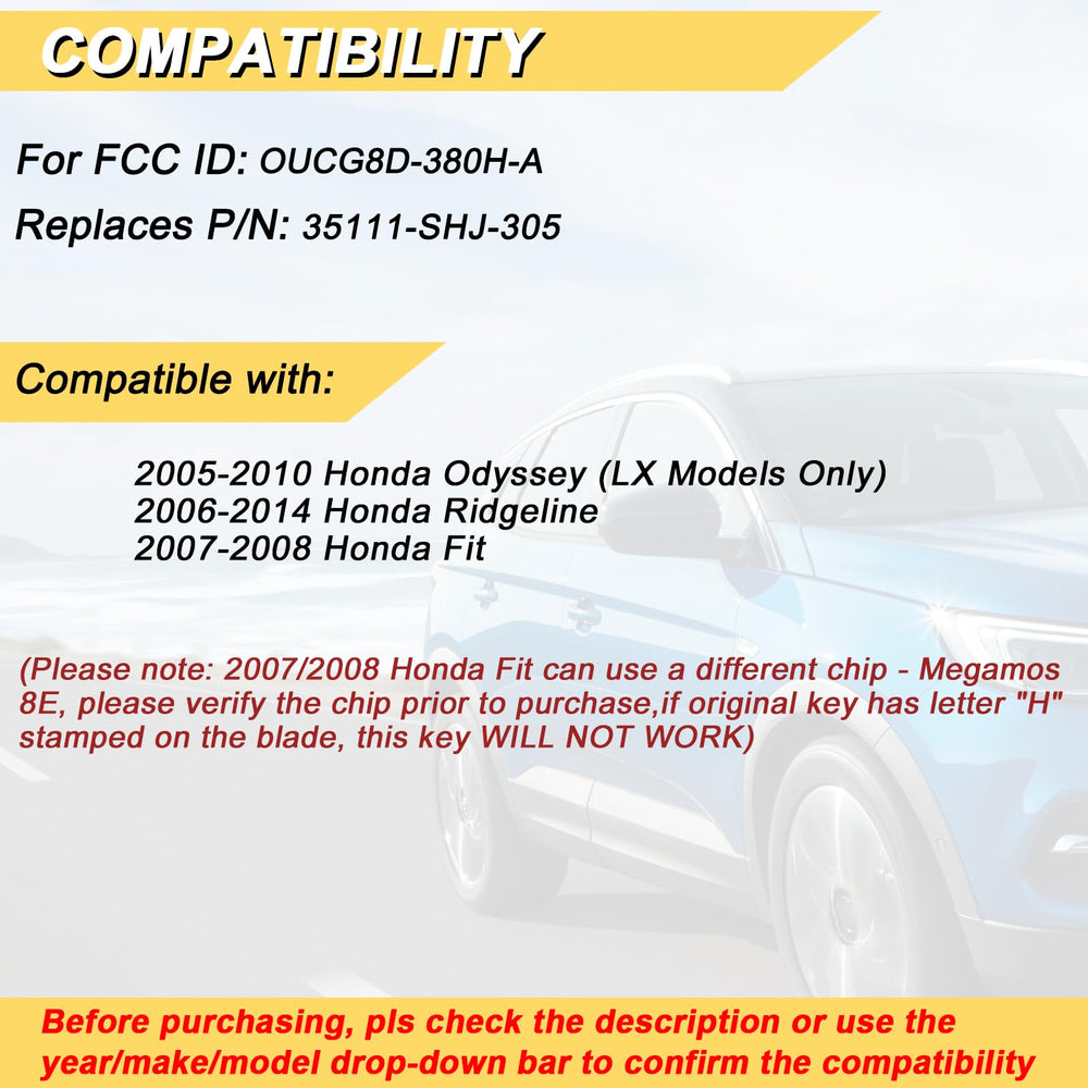 Vurkcy back label with FCC ID visible to confirm vehicle compatibility