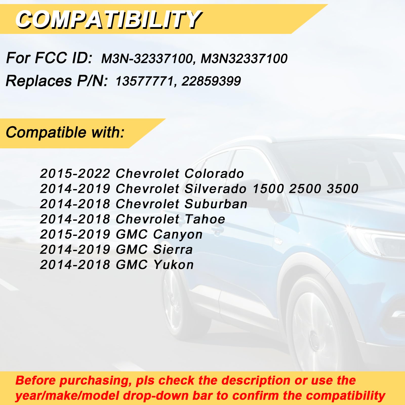 Vurkcy back label with part number for accurate vehicle fit benefit