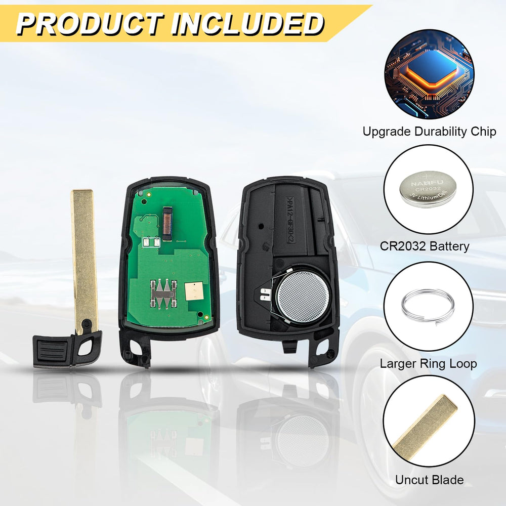 Vurkcy fob with battery installed so technicians can test remote functions immediately