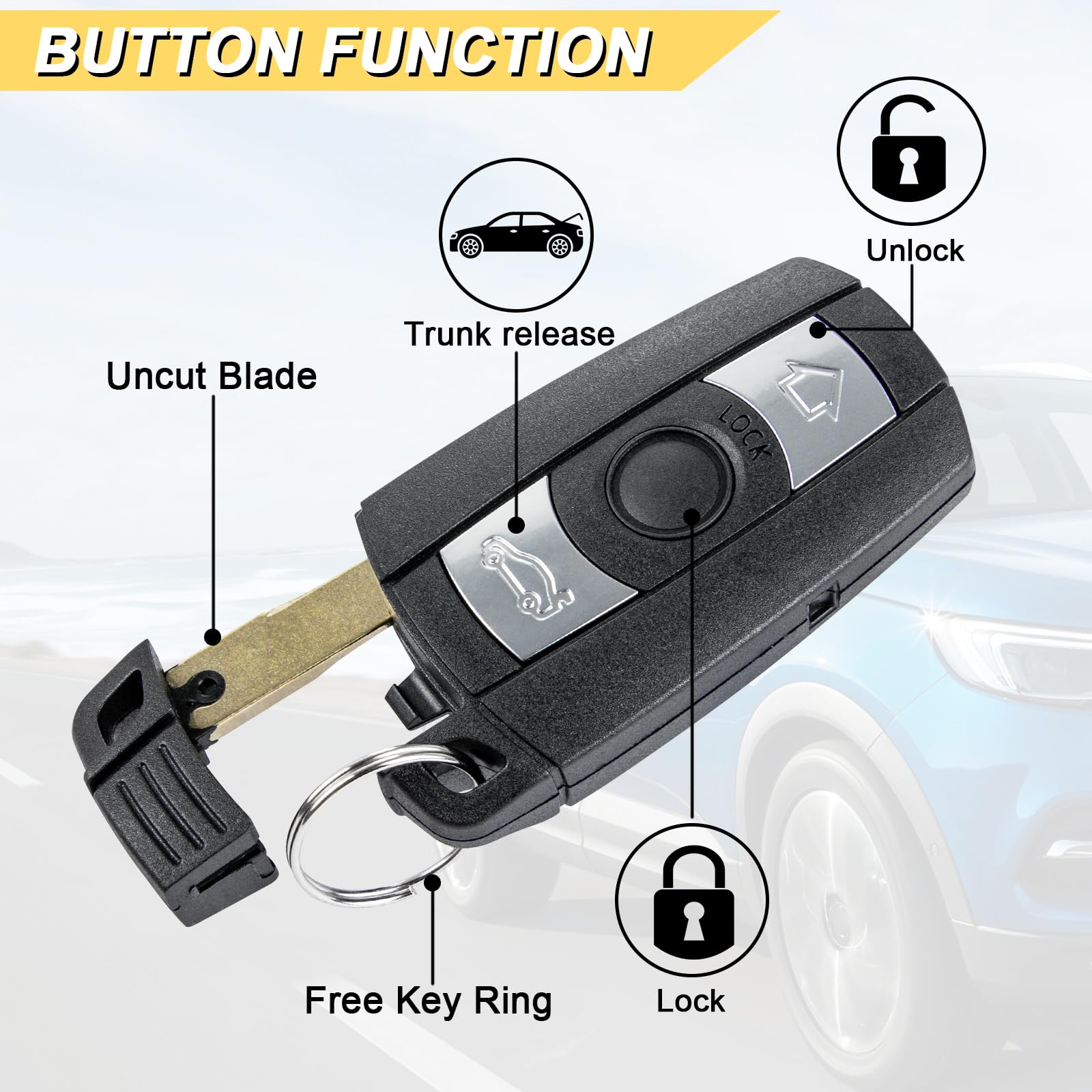 Vurkcy fob internal circuit board preinstalled to speed locksmith programming