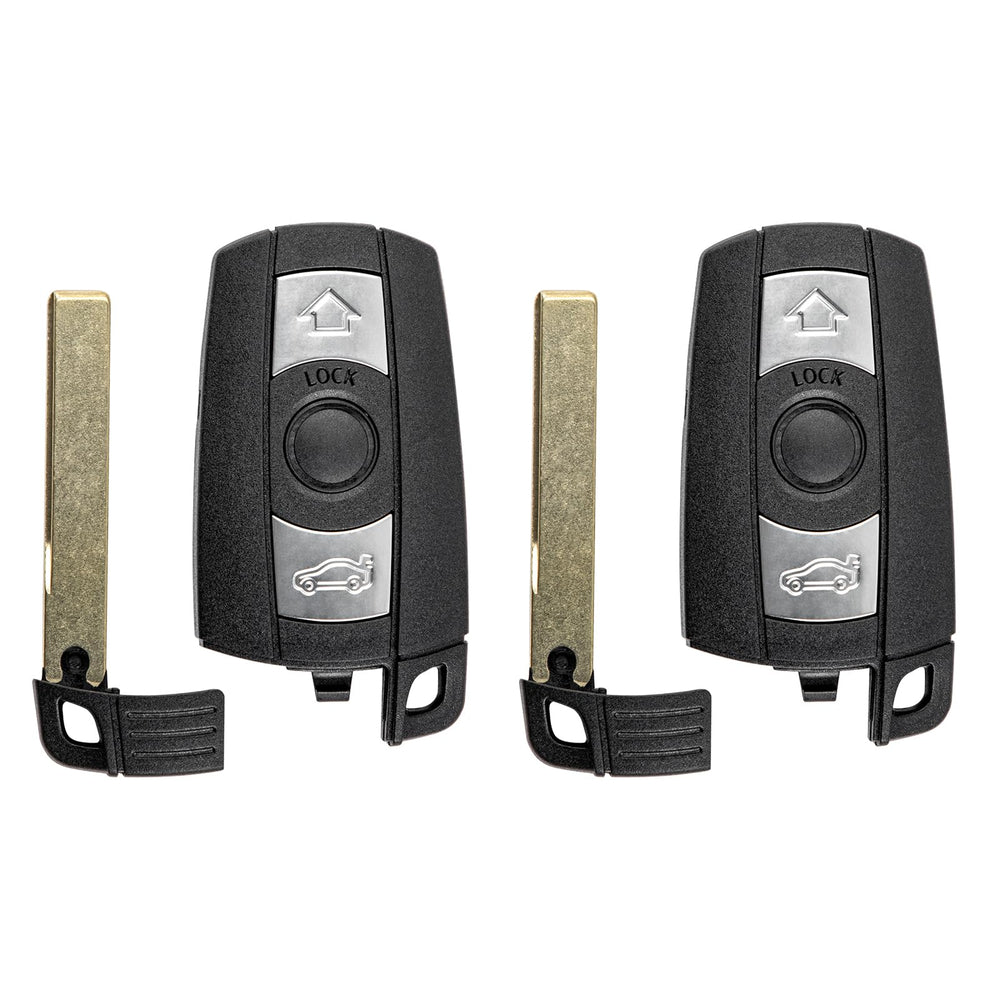 Vurkcy front-facing key fob pair showing buttons and ready-to-program convenience