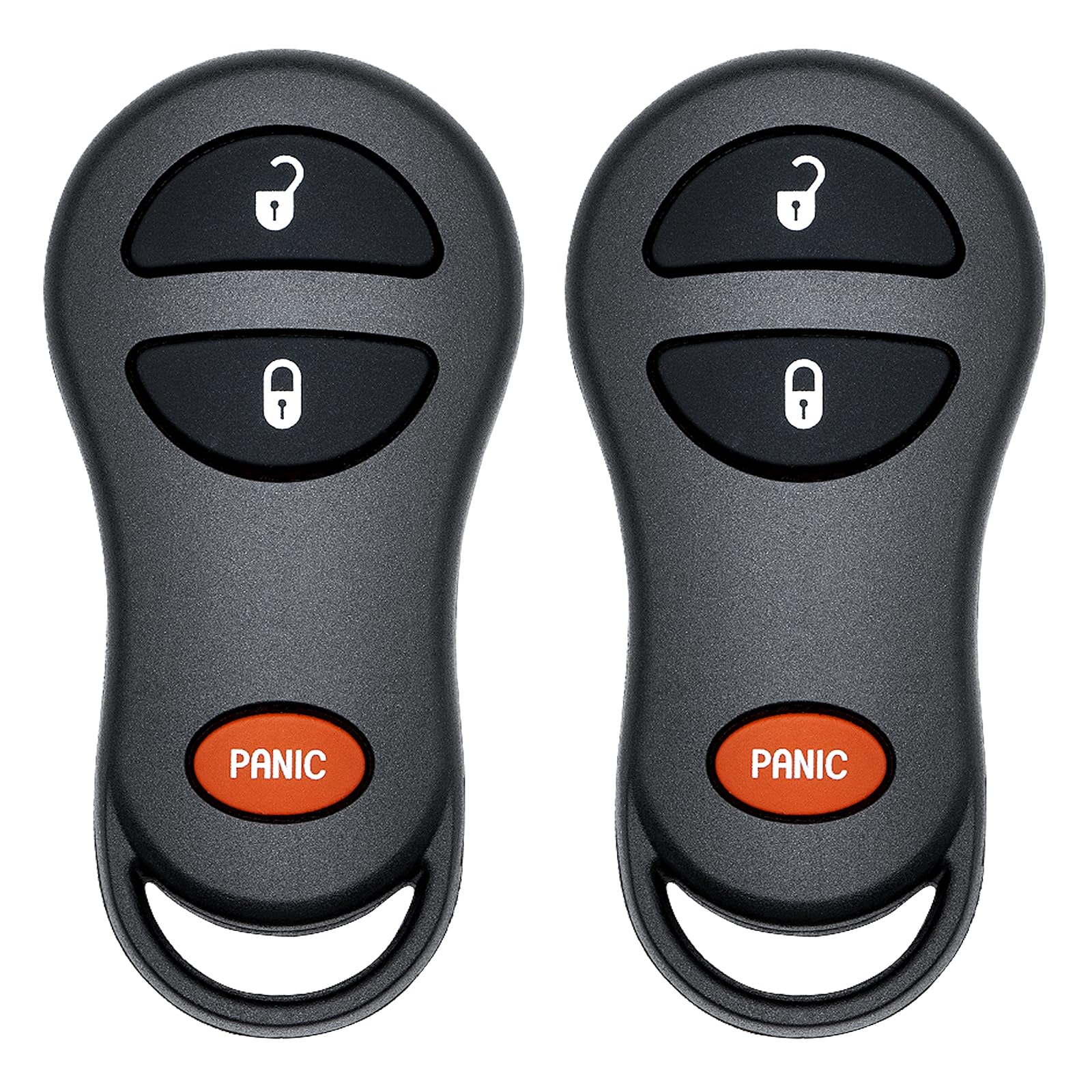 Vurkcy front view of replacement key fob showing buttons and brand, reliable replacement