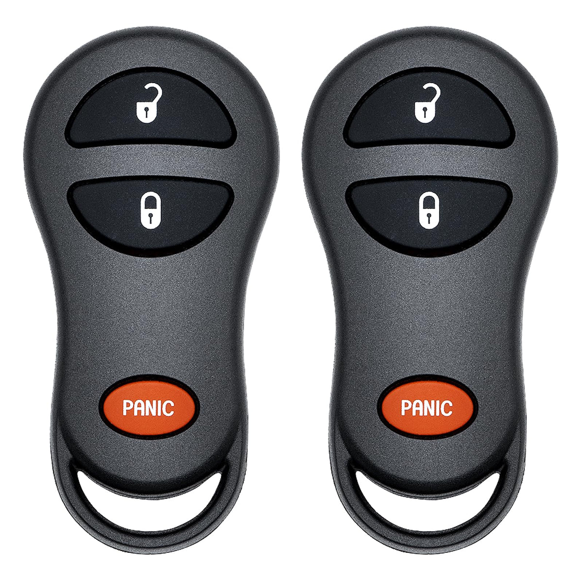 Vurkcy front view of replacement key fob showing buttons and brand, reliable replacement