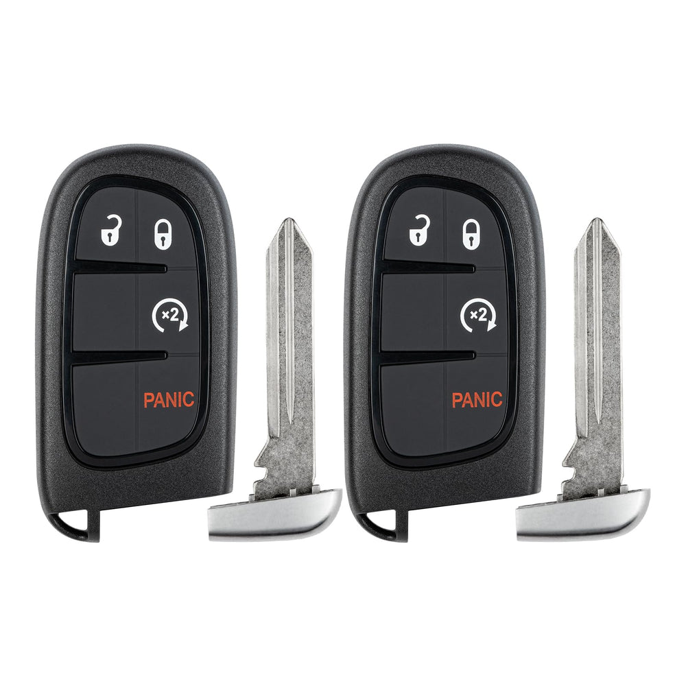 Vurkcy front view showing two replacement fobs and clear factory-style buttons for easy use