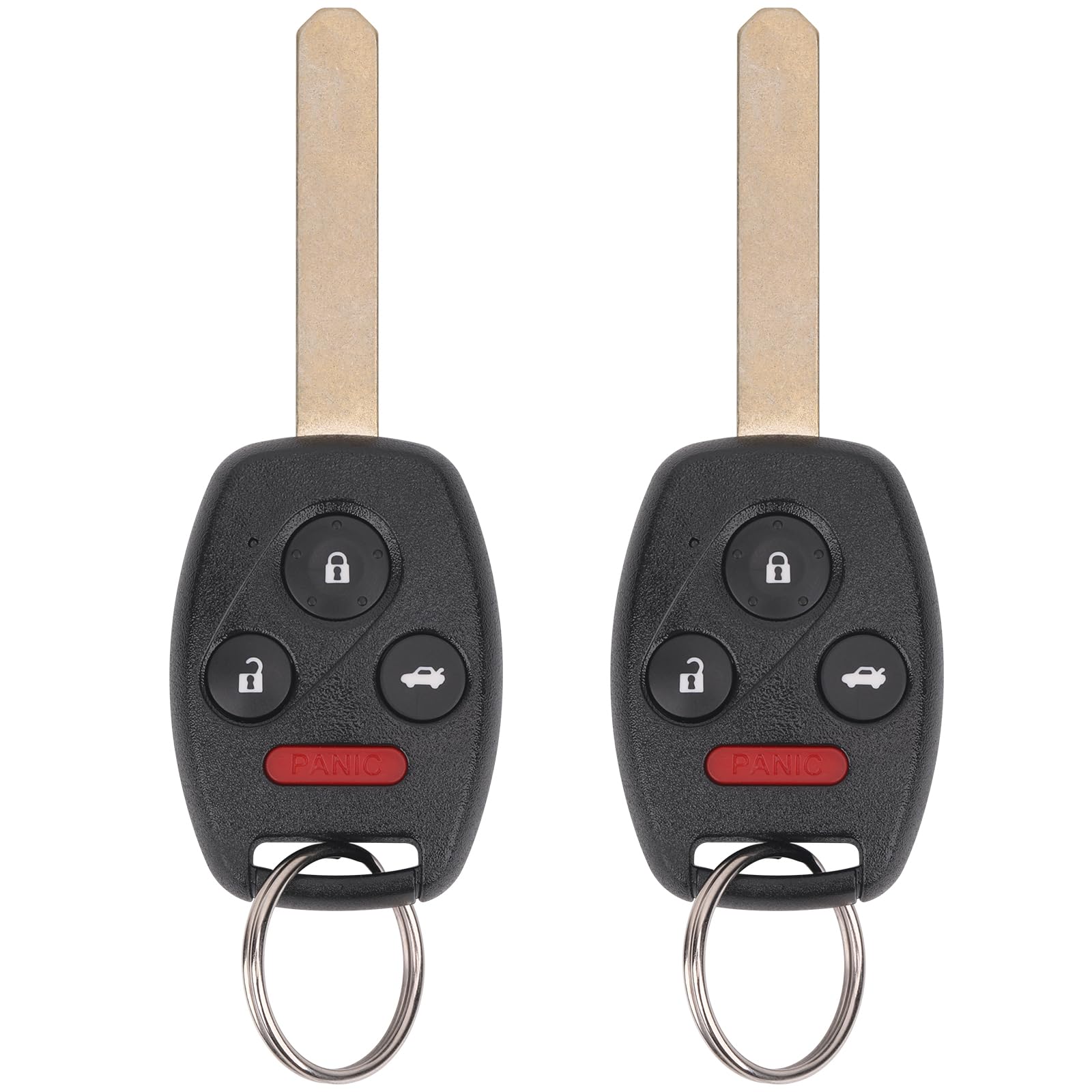 vurkcy front view of two key fobs showing button layout and easy replacement benefit