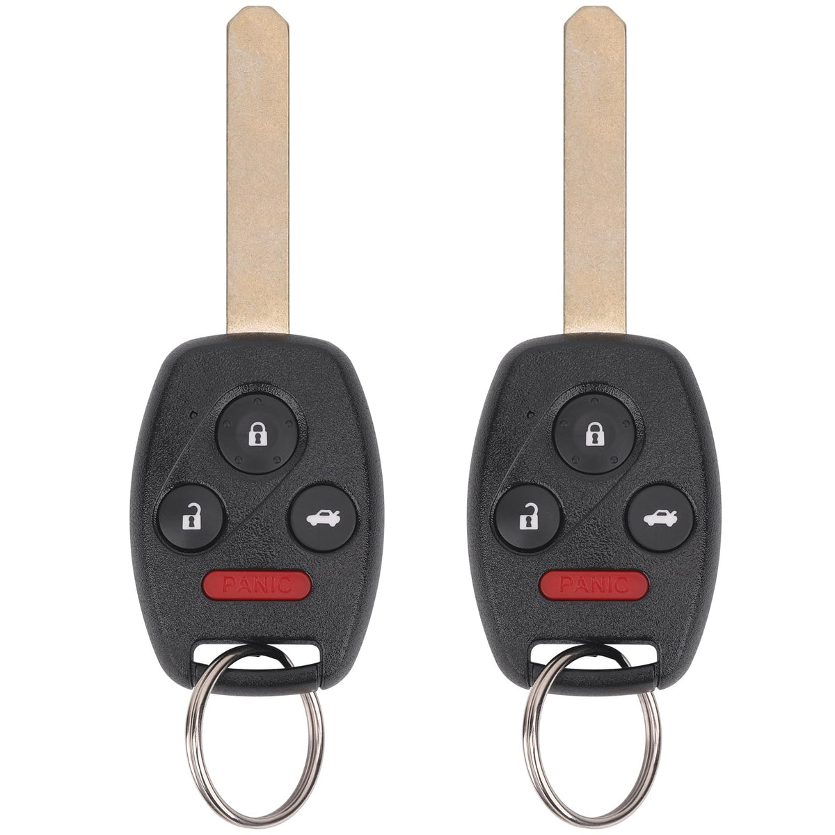 vurkcy front view of two key fobs showing button layout and easy replacement benefit