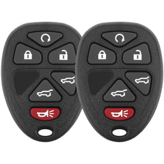 Vurkcy front view of two key fobs showing buttons and fit