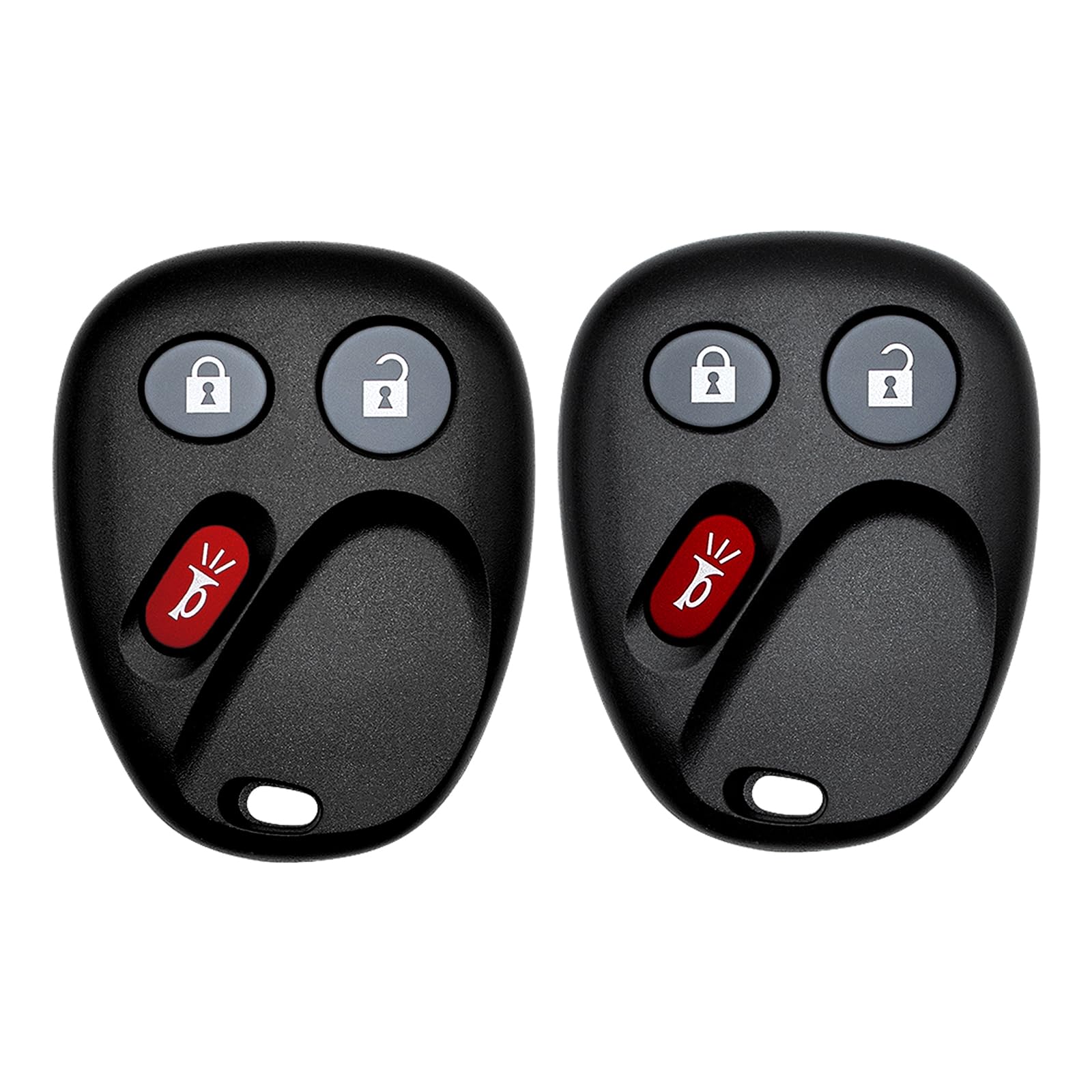 Vurkcy front view of two key fobs showing buttons and quick identification benefit