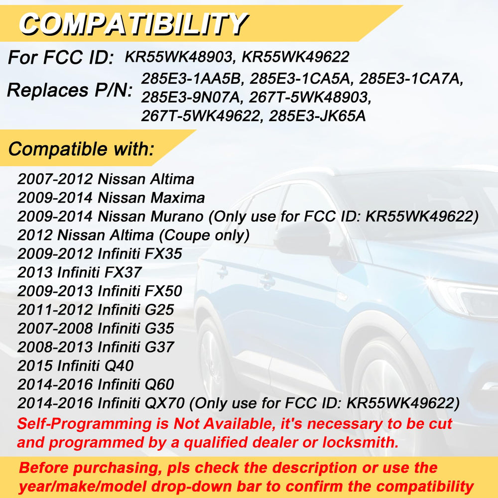 Vurkcy back label close-up showing FCC ID and part number so buyers confirm compatibility