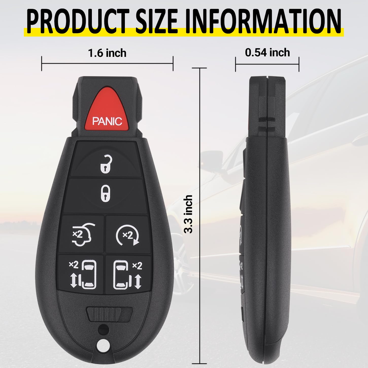 Vurkcy remote held beside ignition area demonstrating compatibility and ease of handling