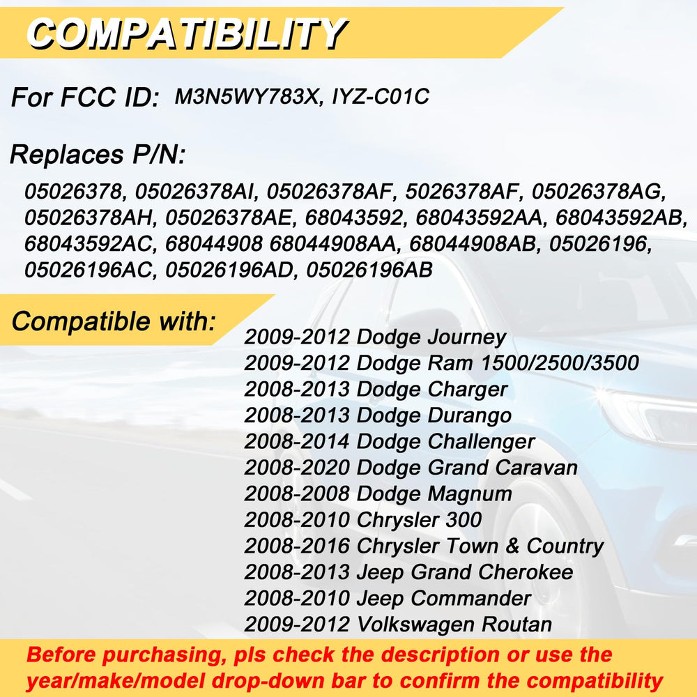 Vurkcy remote back label displaying FCC ID for quick compatibility check