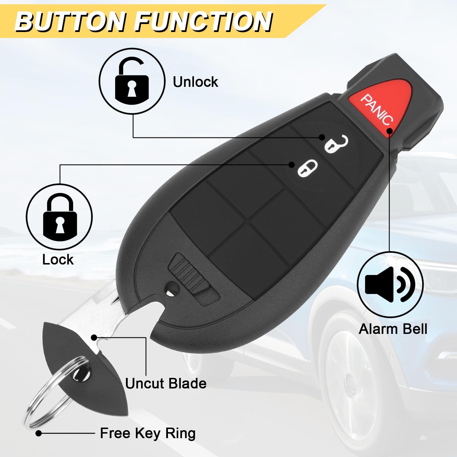 Vurkcy remote button closeup showing tactile buttons for reliable operation