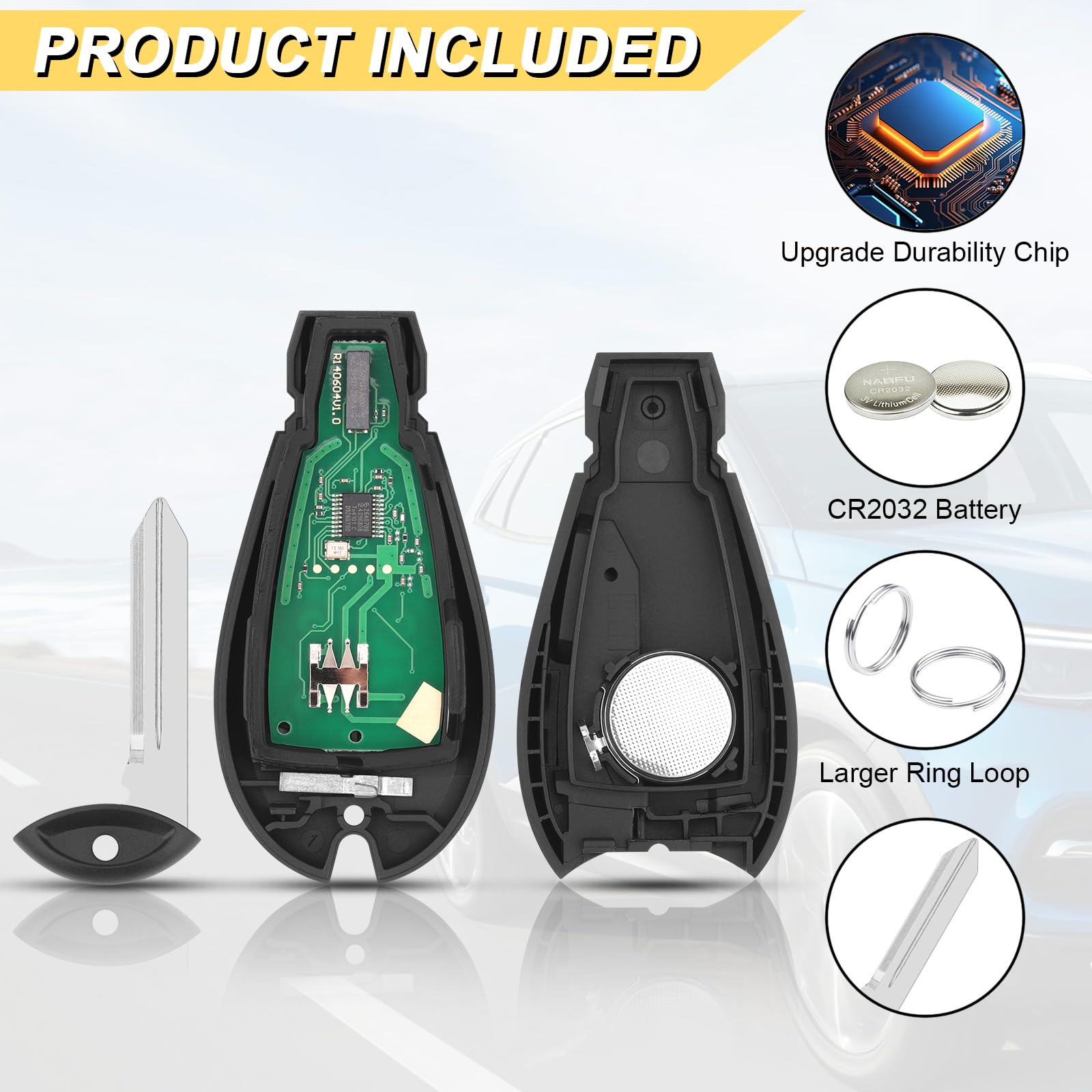 Vurkcy remote with battery visible, ready-to-install for immediate use