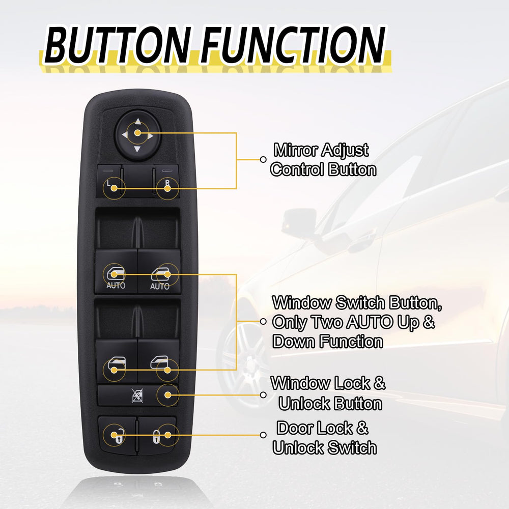 Vurkcy switch installed in door panel demonstrating plug-and-play replacement benefit