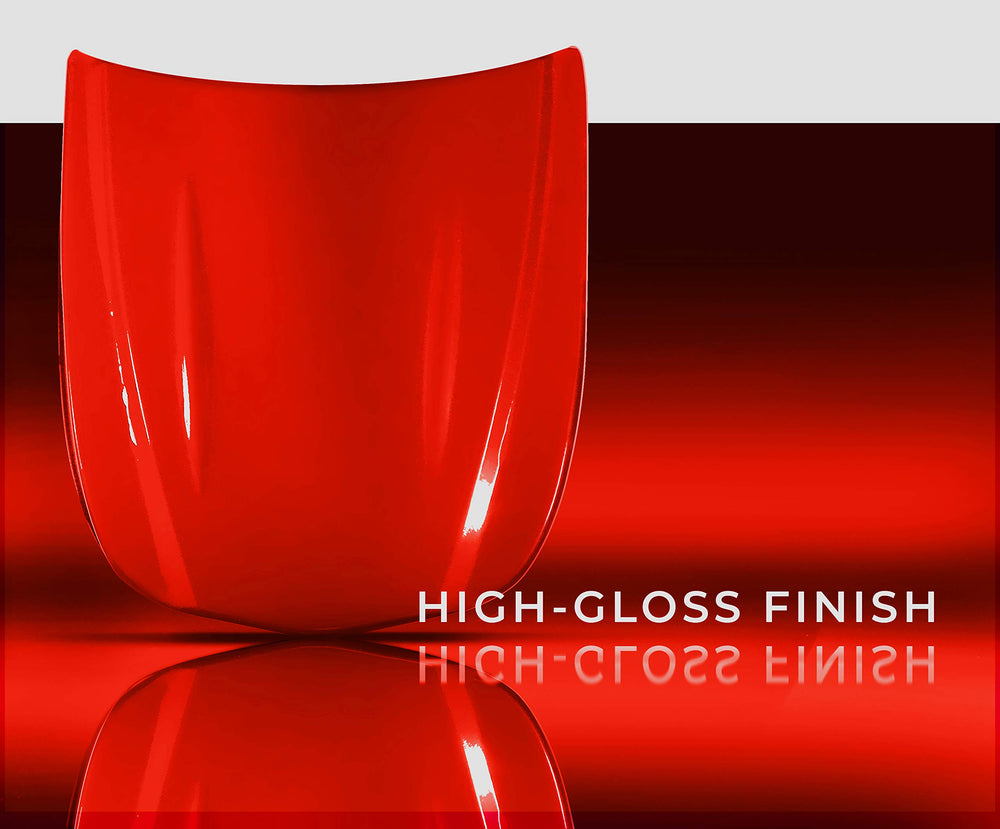 VViViD Racing Red wrapped car panel in sunlight showing showroom gloss and eye-catching color