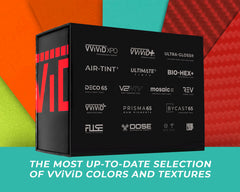 VViViD sample swatches fanned under daylight showing true color accuracy benefit