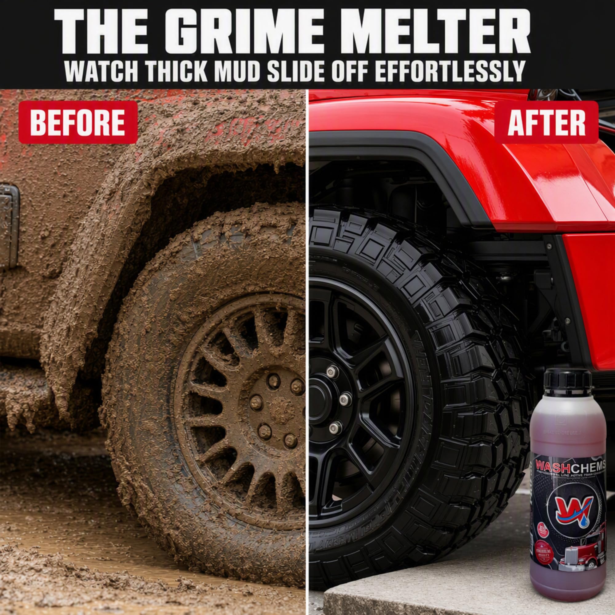 W Pro50 producing thick foam from a foam cannon showing coverage benefit