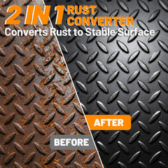 Wadities being brushed onto rusted metal for quick protection